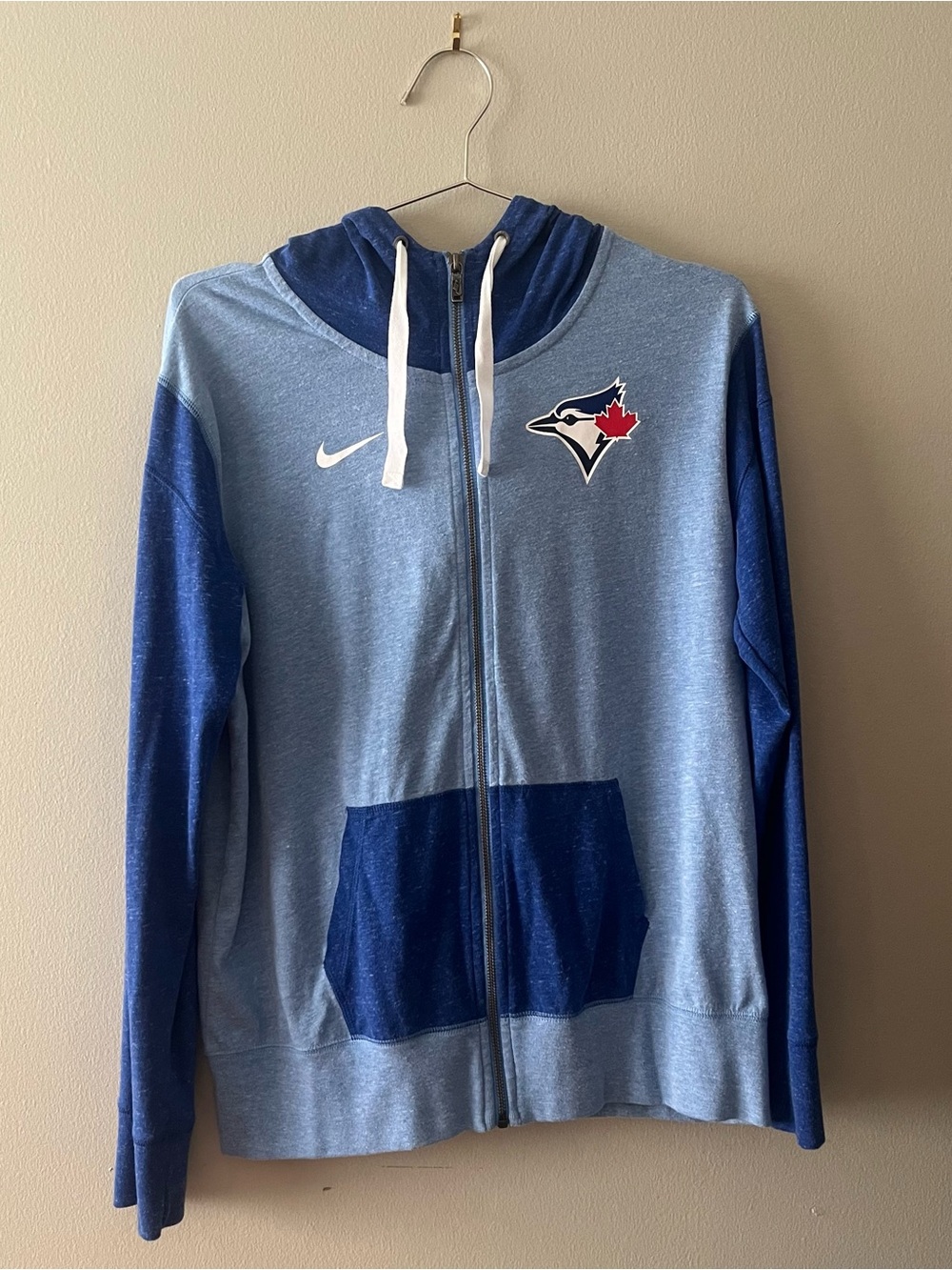 Nike Toronto Blue Jays Light/Deep Blue Full-Zip Hoodie Shirt